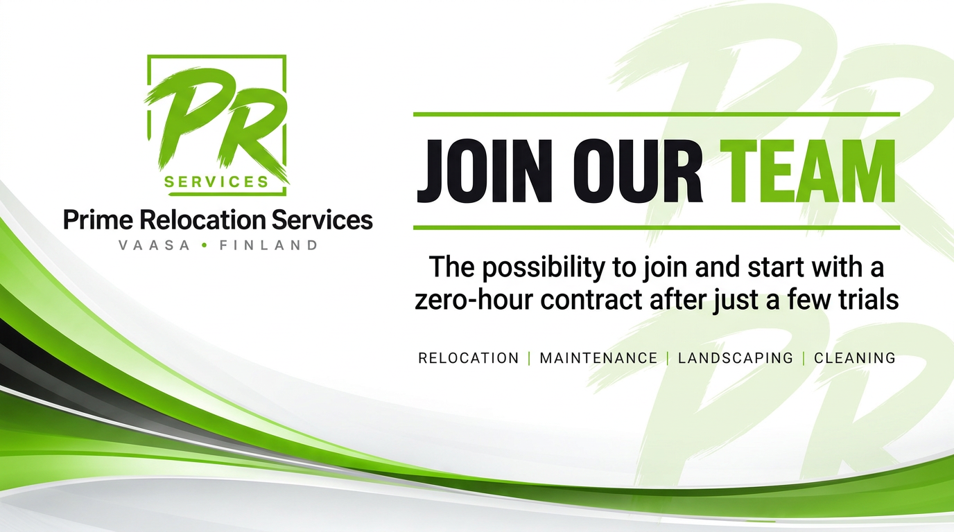 Prime Relocation Services careers banner — join our team, the possibility to start with a zero-hour contract after just a few trials